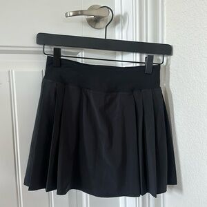 Black Lululemon Side-Pleat High-Rise Tennis Skirt